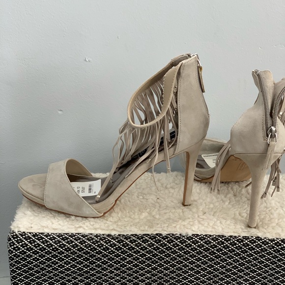 Grey Studded Heels - Picture 2 of 3